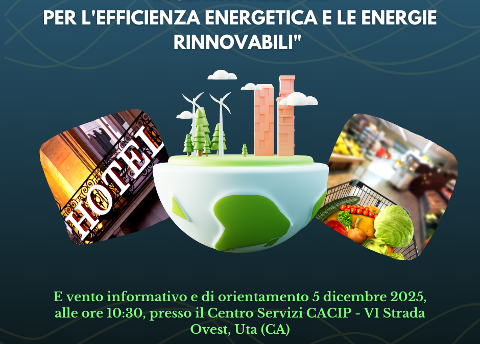 Evento informativo e di orientamento Incentivi alle PMI per l’efficienza energetica e le energie rinnovabili” promosso dall’Assessorato dell’Industria della Regione Autonoma della Sardegna