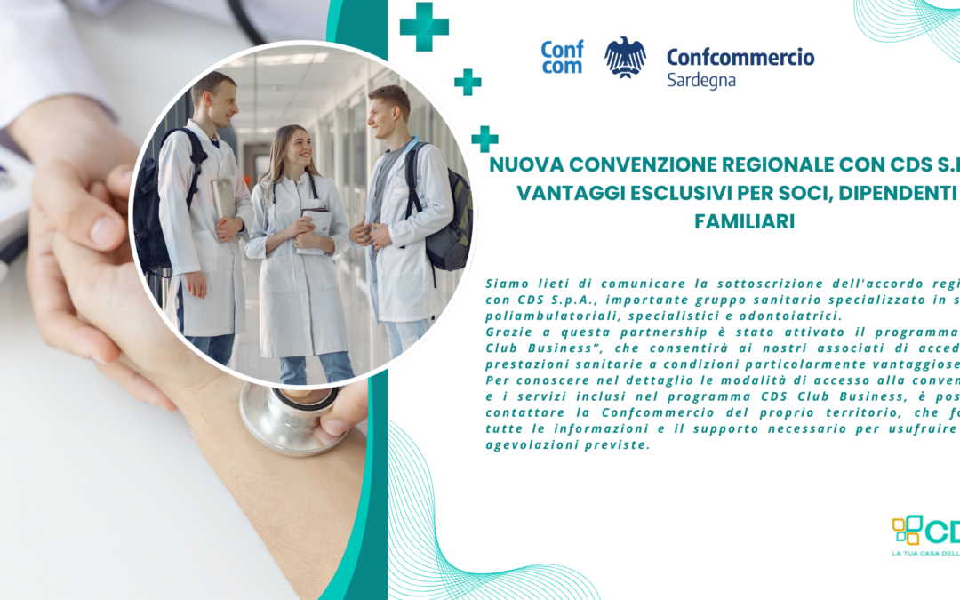 NUOVA CONVENZIONE REGIONALE CON CDS S.P.A.: VANTAGGI ESCLUSIVI PER SOCI, DIPENDENTI E FAMILIARI